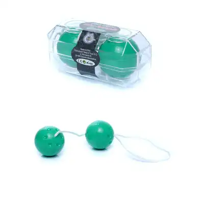 Bseries - Kulki-Duo-Balls Green. Dyskretne kulki gejszy, które drżą z każdym Twoim ruchem. Razem z nimi dostarczysz sobie ogrom przyjemności i zadbasz o zdrowie!