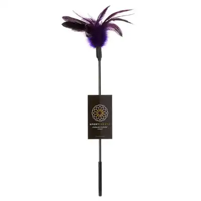 Sportsheets - Starbust Feather Violet. Piórko do głaskania z prawdziwego pierza. 40 cm długości!