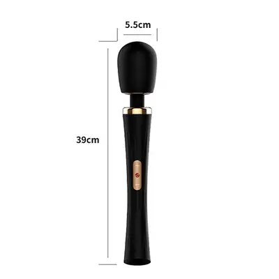 Nomi Tang - Power Wand Black. Luksusowy, ekstremalnie mocny, piękny masażer. Wodoodporny. 5 programów. Silikon.