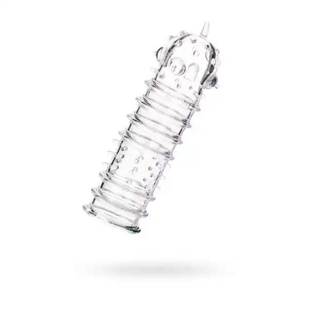 A-Toys - Penis Sleeve Tark. Transparentna nakładka na penisa z wypustkami stymulującymi 15,3 cm. 