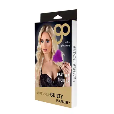 Guilty Pleasure - Purple Tickler. Gęste fioletowe piórko do głaskania i drażnienia partnera. 
