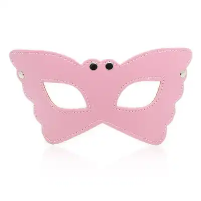 Toyz4Lovers - Butterfly Mask Pink. Opaska w kształcie motylich skrzydeł. Miękka ekoskóra!
