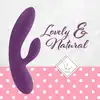 FeelzToys - Lea Rabbit Vibrator Purple. Cichy, przyjemny w dotyku wibrator z króliczkiem, wyprofilowany do stymulacji punktu G. 