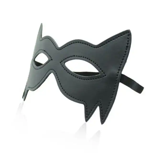 Toyz 4 Lovers - Spikes Mask. Czarna maska ze szpicami z ekoskóry! 