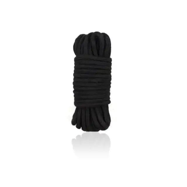 Toyz 4 Lovers - Black Cotton Rope 10m. Czarna bawełniana i przyjemna w dotyku, solidna lina. 
