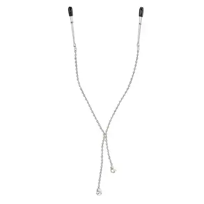Sportsheets - Nipple Clamps w/ Teardrop Crystals. Kryształowe klamerki na sutki, 45 cm długości łańcuszka. 