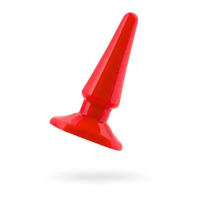 Black&amp;Red - Red Anal Plug. 10 cm długości, 3 cm szerokości. Lekka i elegancka wtyczka analna. 