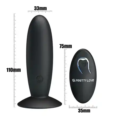 Pretty Love - Remote Control Vibra Plug - wibrujący korek analny, dostarczy niesamowitej zabawy