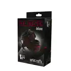 Blaze - Deluxe Wrist Cuffs. Stylowe czarno czerwone kajdanki. Miękkie, regulowane i solidne. 