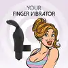 FeelzToys - Finger Vibrator Ring Black. Słodki wibrujący króliczek na palec.  Najwyższej jakości zabawka w uroczym opakowaniu - torebce!