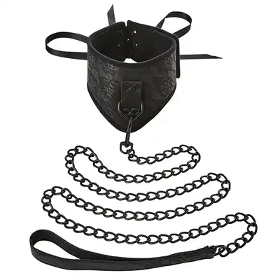 Sportsheets - Sincerely Collar and Leash. Stylowa i luksusowa koronkowa obroża ze smyczą. Piękna.