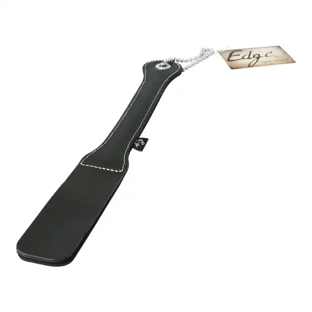 Sportsheets - Classic Leather Slapper. Piekna klasyczna packa, wyszywana białą nicią skóra bydlęca.  44 cm