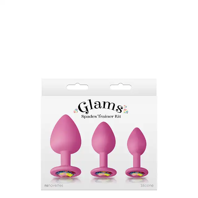 Glams - Spades Trainer Kit. Różowy zestaw treningowy w 3 rozmiarach! Super gładkie, nie zawiera ftalanów. 