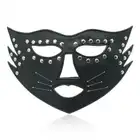 Toyz 4 Lovers - Cat Mask. Czarna kocia maska z ćwiekami z ekoskóry! Hit!