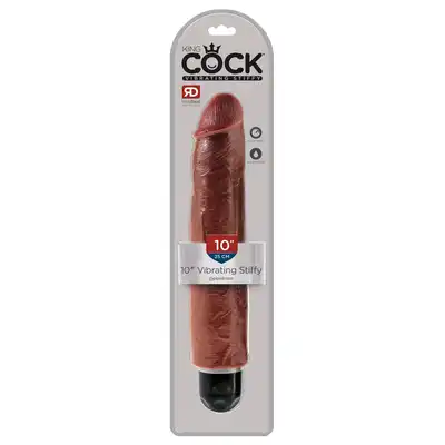 King Cock - Vibrating Stiffy 10". Realistyczny duży latynoski wibrator 31 cm długości 5,6 średnicy 