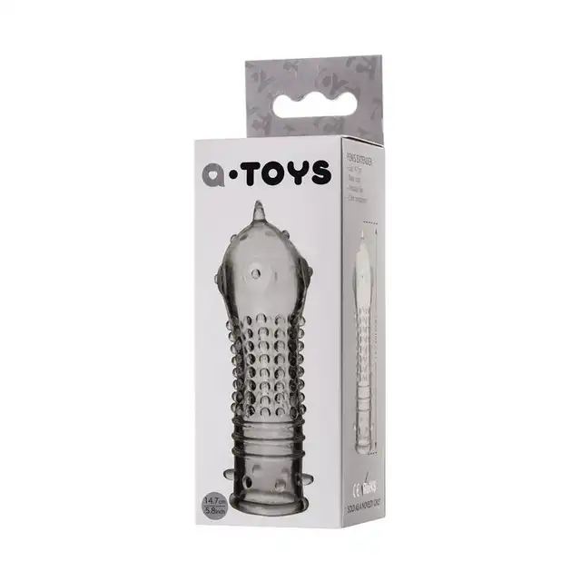 A-Toys - Penis Sleeve Dond. Transparentna nakładka na penisa z wypustkami stymulującymi 14,7 cm.