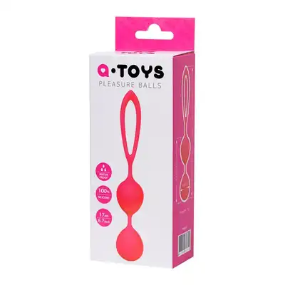 A-Toys - Pleasure Balls Pink. Różowe kulki gejszy wzmacniające mięśnie kegla. Uniwersalny rozmiar, piękny kolor. 