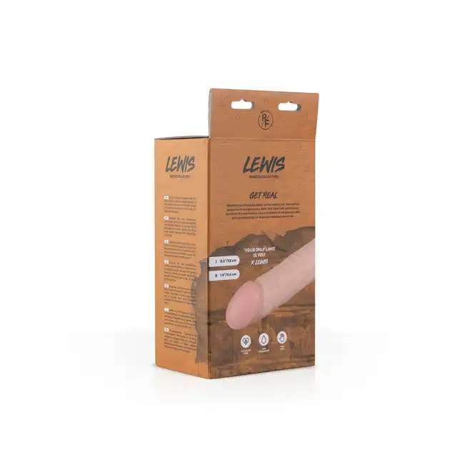 Real Feel - Lewis Realistic Vibrator. Realistyczny wibrator idealnie pasujący do straponów. 22 cm długości. 