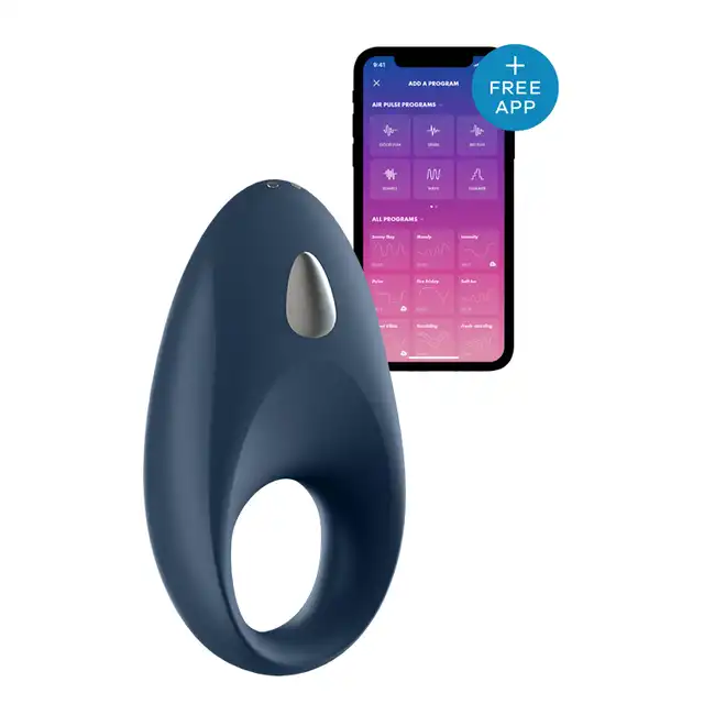 Satisfyer - Mighty One Ring. Super gładki ring erekcyjny sterowany aplikacją. Wodoodporny, silne wibracje i cichy silniczek. Sterowanie przez iOS i Android!