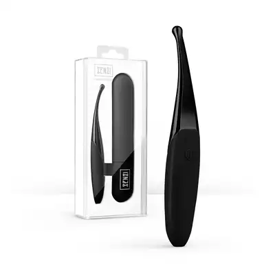 Senzi - Black Vibrator. Czarny wibrator do punktowej stymulacji miejsc intymnych i całego ciała. Ekskluzywna nowość!