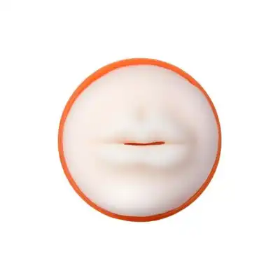 Toyfa - Mouth Masturbator - Orange. Białe realistyczne usta z cyberskóry. Głęboki tunel, dyskretny masturbator!