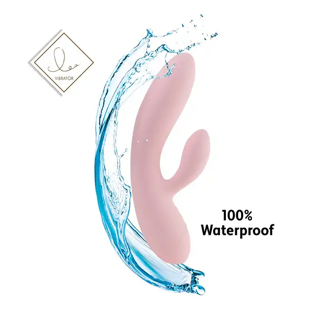 FeelzToys - Lea Rabbit Vibrator Soft Pink. Cichy, przyjemny w dotyku wibrator z króliczkiem, wyprofilowany do stymulacji punktu G. 