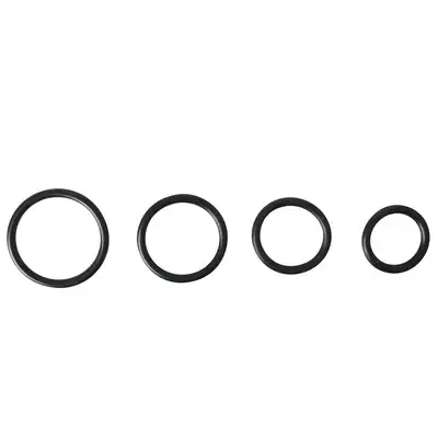 Sportsheets - Rubber O-Ring 4 pack. Ringi erekcyjne oraz O-ringi do uprzęży bondage w jednym. 