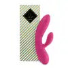 FeelzToys - Lea Rabbit Vibrator Pink. Cichy, przyjemny w dotyku wibrator z króliczkiem, wyprofilowany do stymulacji punktu G. 