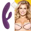 FeelzToys - Lea Rabbit Vibrator Purple. Cichy, przyjemny w dotyku wibrator z króliczkiem, wyprofilowany do stymulacji punktu G. 