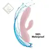 FeelzToys - Lea Rabbit Vibrator Soft Pink. Cichy, przyjemny w dotyku wibrator z króliczkiem, wyprofilowany do stymulacji punktu G. 