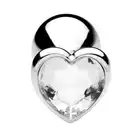 Toyz4Lovers - Butt Plug Heart Small 6 cm. Wtyczka analna w kształcie serca ze srebrnym kryształkiem.