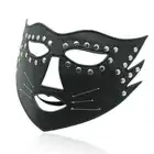 Toyz 4 Lovers - Cat Mask. Czarna kocia maska z ćwiekami z ekoskóry! Hit!