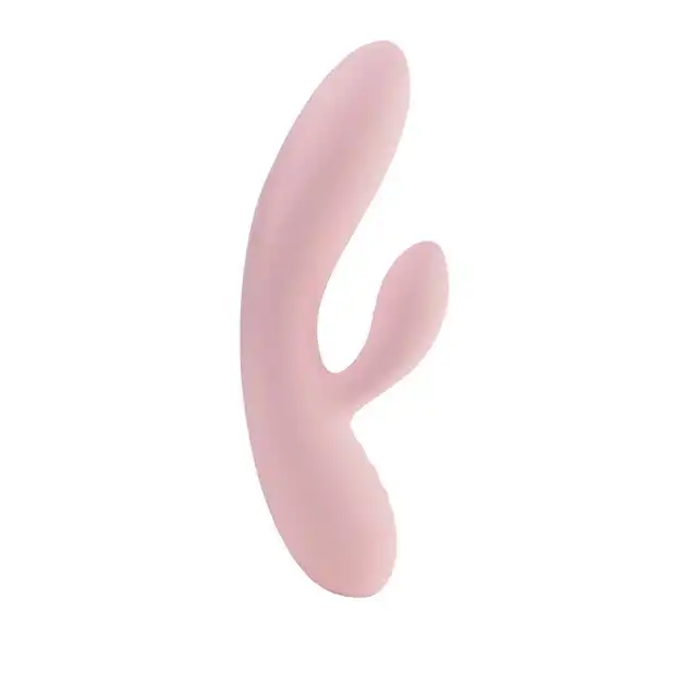 FeelzToys - Lea Rabbit Vibrator Soft Pink. Cichy, przyjemny w dotyku wibrator z króliczkiem, wyprofilowany do stymulacji punktu G. 