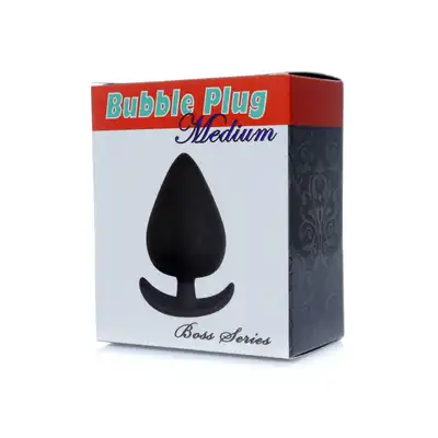 Bseries -  Bubble Plug M. Miękki i gładki plug analny w rozmiarze Medium. Wygodny uchwyt zapewniający bezpieczne zabawy analne. Top Produkt!