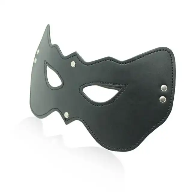 Toyz 4 Lovers - Opened Eyes Mask. Czarna maska z ekoskóry! Bestseller!