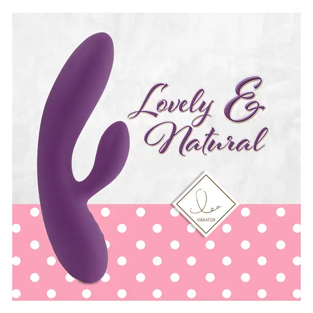 FeelzToys - Lea Rabbit Vibrator Purple. Cichy, przyjemny w dotyku wibrator z króliczkiem, wyprofilowany do stymulacji punktu G. 
