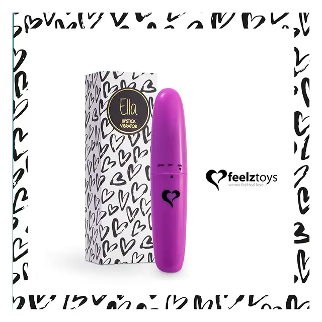 FeelzToys - Ella Lipstick Vibrator Purple. Mini wibrator w kształcie szminki, dyskretna przyjemność i ciche wibracje. Mega sale!
