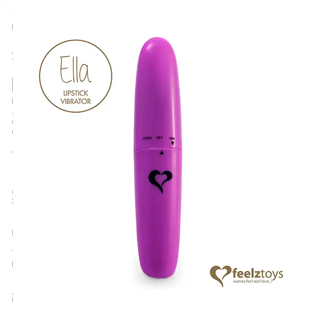 FeelzToys - Ella Lipstick Vibrator Purple. Mini wibrator w kształcie szminki, dyskretna przyjemność i ciche wibracje. Mega sale!