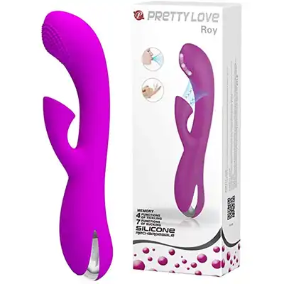 Pretty Love - Roy. Super wibrator do podwójnej stymulacji. Funkcja AirTech - aż 4 możliwości ssania i 7 trybów wibracji. 