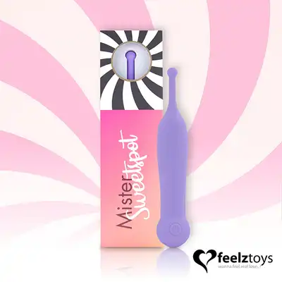 FeelzToys - Mister Sweetspot Clitorial Vibrator Purple. Niezwykły wibrator - ultra aksamitny w dotyku, wodoodporny, wysoka klasa produktu. Masażer o super słodkim wyglądzie!