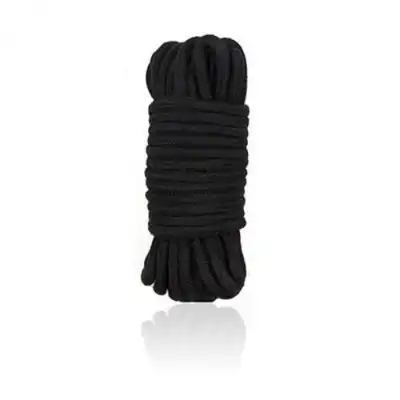 Toyz 4 Lovers - Bondage Rope 5 m. Bawełniana czarna lina o jedwabistym wykończeniu.