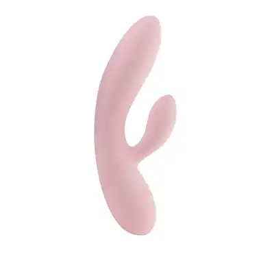 FeelzToys - Lea Rabbit Vibrator Soft Pink. Cichy, przyjemny w dotyku wibrator z króliczkiem, wyprofilowany do stymulacji punktu G. 