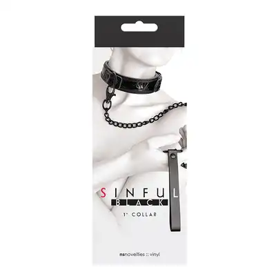 SINFUL 1INCH COLLAR BLACK