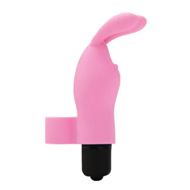 FeelzToys - Finger Vibrator Ring Pink. Słodki wibrujący króliczek na palec.  Najwyższej jakości zabawka w uroczym opakowaniu - torebce!