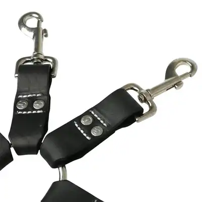 Sportsheets - Leather 4 Point Hog Tie. Ręcznie robiona, skórzana Uprząż do rąk i nóg. Solidny i wytrzymały, bondage set. 