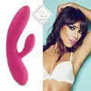 FeelzToys - Lea Rabbit Vibrator Pink. Cichy, przyjemny w dotyku wibrator z króliczkiem, wyprofilowany do stymulacji punktu G. 