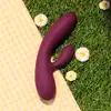 FeelzToys - Lea Rabbit Vibrator Purple. Cichy, przyjemny w dotyku wibrator z króliczkiem, wyprofilowany do stymulacji punktu G. 