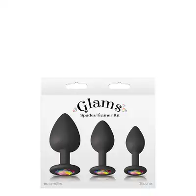 Glams - Spades Trainer Kit. Czarny zestaw treningowy w 3 rozmiarach! Super gładkie, nie zawiera ftalanów. 
