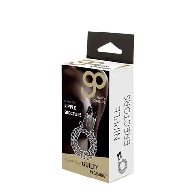 Guilty Pleasure - Nipple Erectors. Klamerki na sutki połączone z długim łańcuchem. 