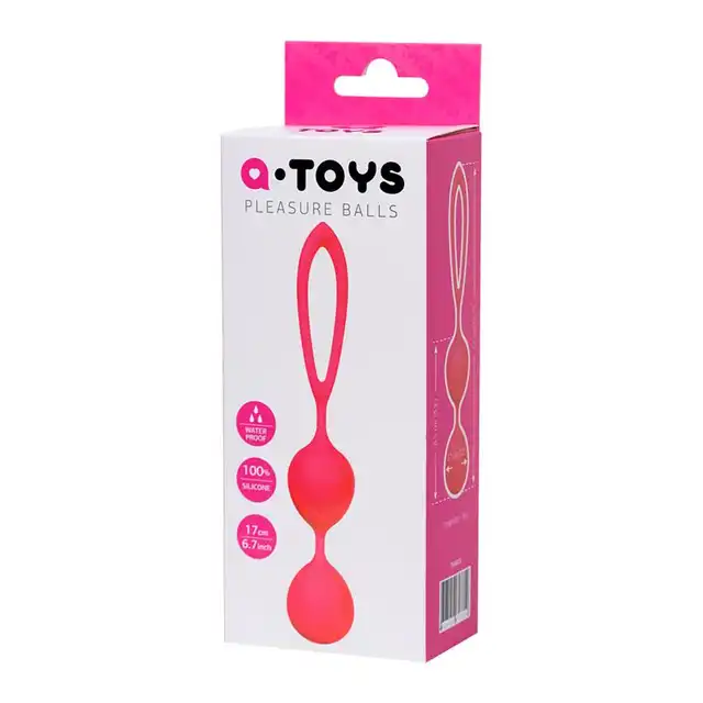 A-Toys - Pleasure Balls Pink. Różowe kulki gejszy wzmacniające mięśnie kegla. Uniwersalny rozmiar, piękny kolor. 